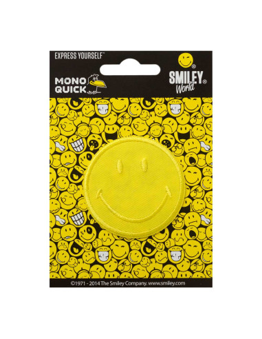 Applikation, Patch, Bügelbild: Smiley© Gelb
