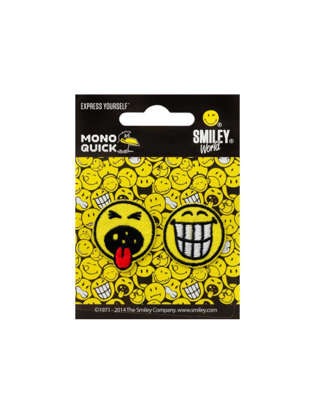 Appliques, Patch, Écusson thermocollant: Smiley© ugly 2 pcs
