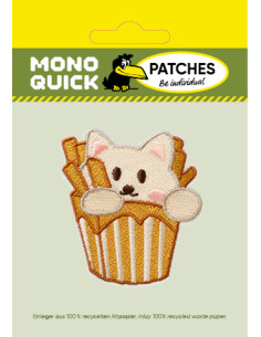 Applicatie, Patch, Strijkapplicatie: Kat met frietjes 2