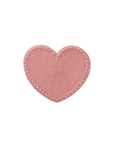Applicatie, Patch, Strijkapplicatie: Hart Cord roze