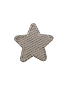 Applikation, Patch, Bügelbild: Stern Cord grau