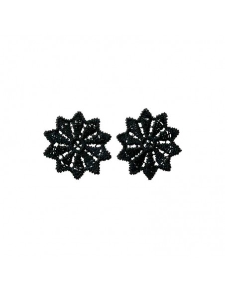 Appliques, Patch, Écusson thermocollant : 2 étoiles au crochet noir