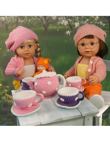 Breipatroon "Koffieservies" bedrukt