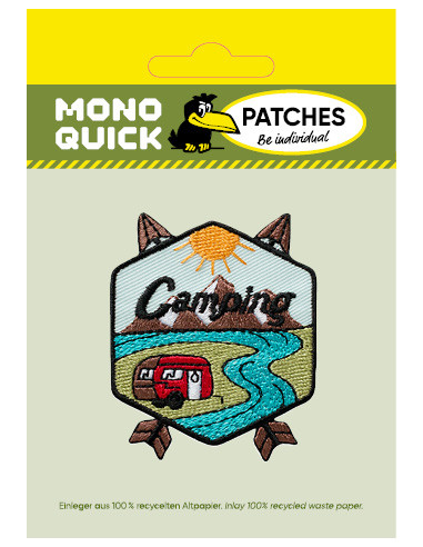Applikation, Patch, Bügelbild: Camping