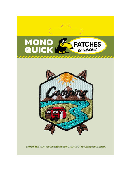 Applikation, Patch, Bügelbild: Camping