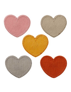 Applicatie, Patch, Strijkapplicatie: SORT. 10 - Hart Cord