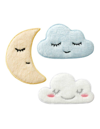Applikation, Patch, Bügelbild: Sort. 5 - Wolken
