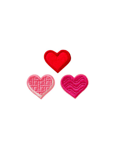 Appliques, Patch, Écusson thermocollant: Set Cœurs