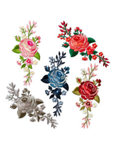 Applicatie, Patch, Strijkapplicatie: Sort. 10 - Bloemenrank