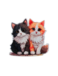 Appliques, Patch, Écusson thermocollant : Couple de chats