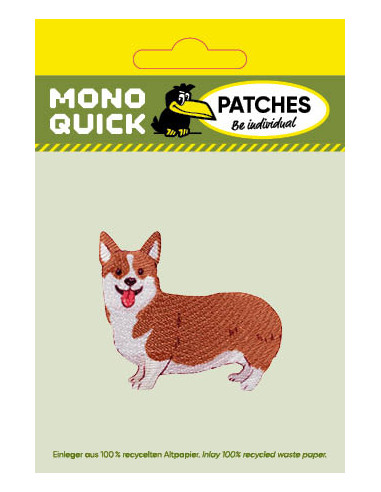 Applikation, Patch, Bügelbild: Hund Corgi