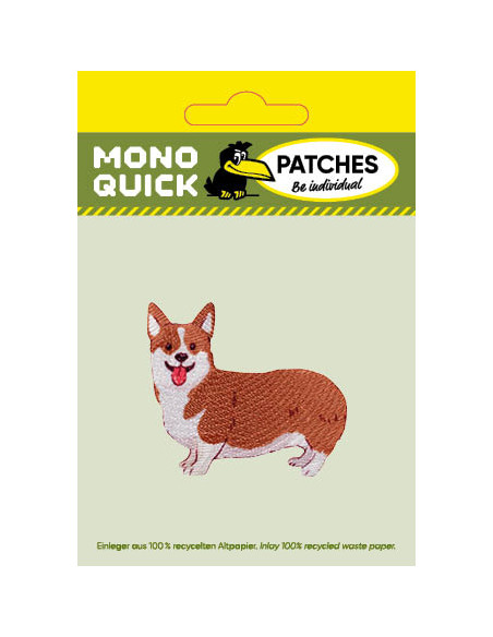 Applikation, Patch, Bügelbild: Hund Corgi