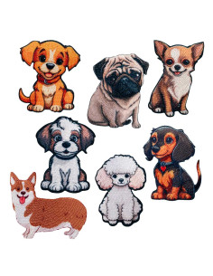 Appliques, Patch, Écusson thermocollant: Sort. 10 - Chiens