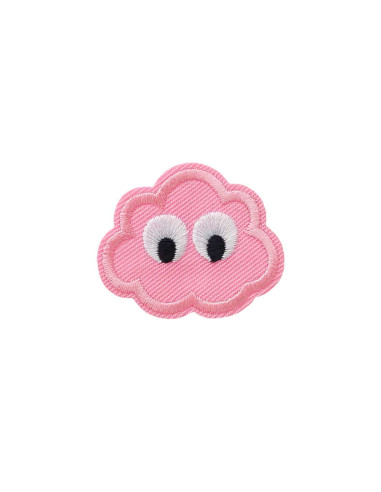 Applikation, Patch, Bügelbild:  Wolke mit Augen...