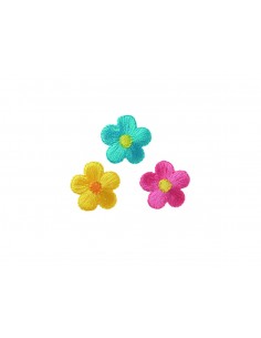 Bloemen blauw, roze, geel
