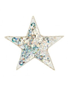 Stern Pailetten silber