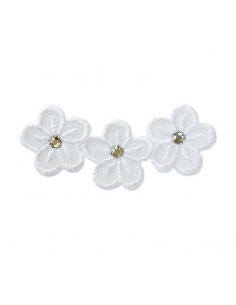 Bloemen wit met strass