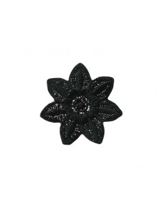 Appliques, Patch, Écusson thermocollant : Fleur noire