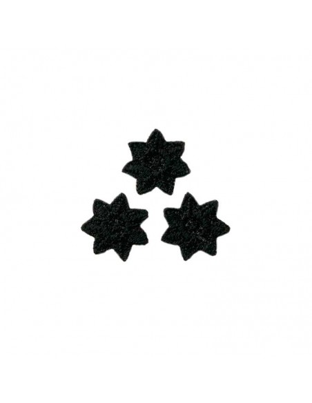 Appliques, Patch, Écusson thermocollant : 3 étoiles noires