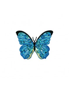 Applicatie, Patch, Strijkapplicatie: Vlinder turquoise