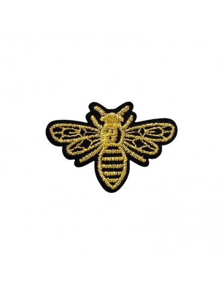 Applikation, Patch, Bügelbild: Biene Gold
