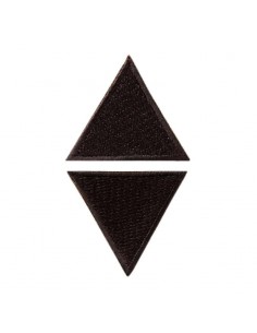 Rapiécer, Patch, Écusson thermocollant : 2 triangles brun...