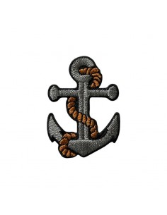 Applikation, Patch, Bügelbild: Anker mit Seil