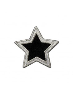 Stern silber/schwarz