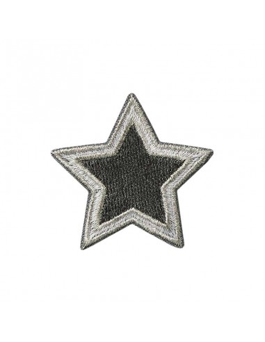 Appliques, Patch, Écusson thermocollant : Étoile argent/gris