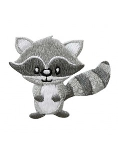 Applikation, Patch, Bügelbild: Waschbär