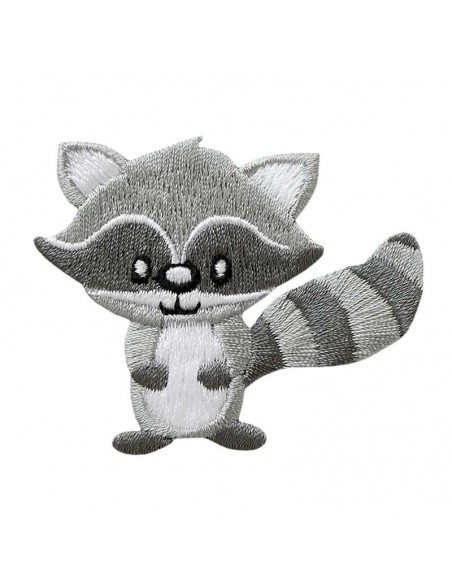 Applikation, Patch, Bügelbild: Waschbär