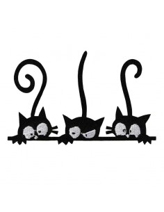 Applicatie, Patch, Strijkapplicatie: Katten zwart