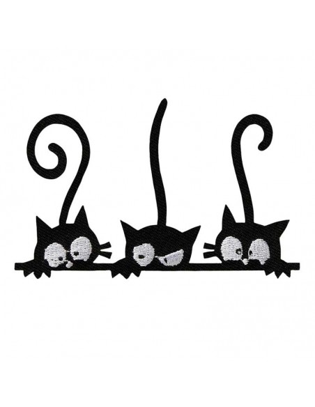 Appliques, Patch, Écusson thermocollant : Chats noirs