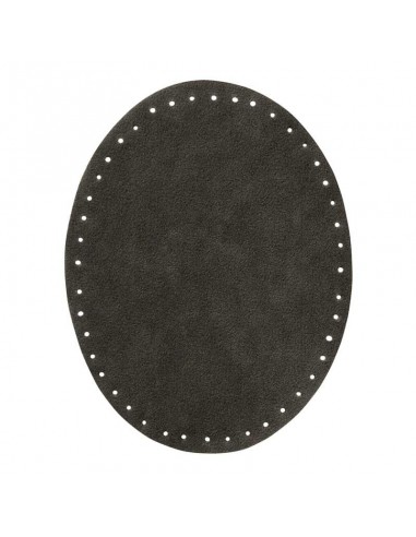 Appliques, Patch, Écusson thermocollant: Patch en daim imitation gris foncé, 1 paire