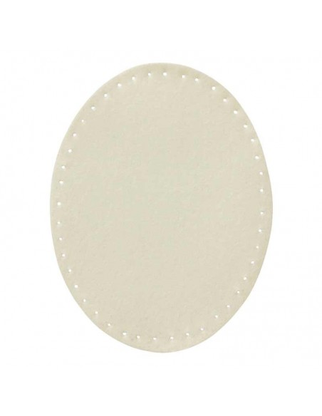 Appliques, Patch, Écusson thermocollant: Patch en daim imitation laine blanc 2 pièces