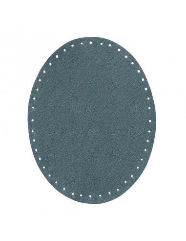 Applicatie, Patch, Strijkapplicatie: Patch suède imitatie blauw grijs 2 stuks