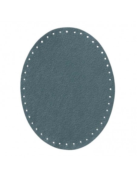 Rapiécer, Patch, Écusson thermocollant: Patch en daim imitation bleu gris 2 pièces