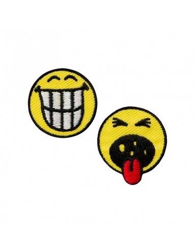 Appliques, Patch, Écusson thermocollant: Smiley© ugly 2 pcs