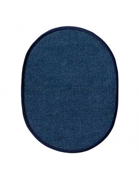 Applikation, Patch, Bügelbild: Jeansflick oval "mittelblau"