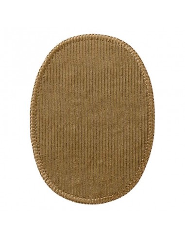 Applikation, Patch, Bügelbild: Kordflicken beige 2 Stück