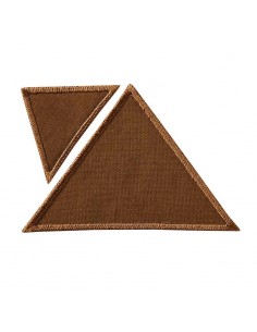 Rapiécer, Patch, Écusson thermocollant : Triangles brun...