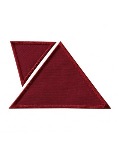 Applicatie, Patch, Strijkapplicatie: Driehoeken bordeaux