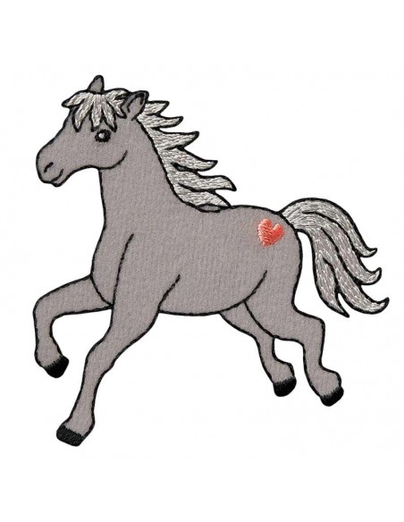 Appliques, Patch, Écusson thermocollant : Cheval avec cœur