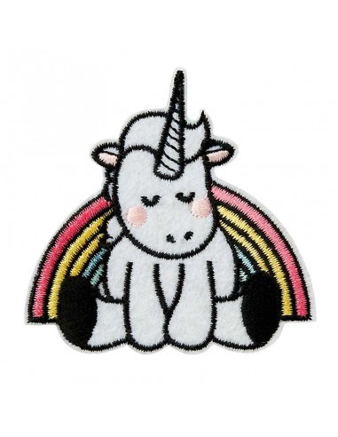 Appliques, Patch, Écusson thermocollant : Licorne assise