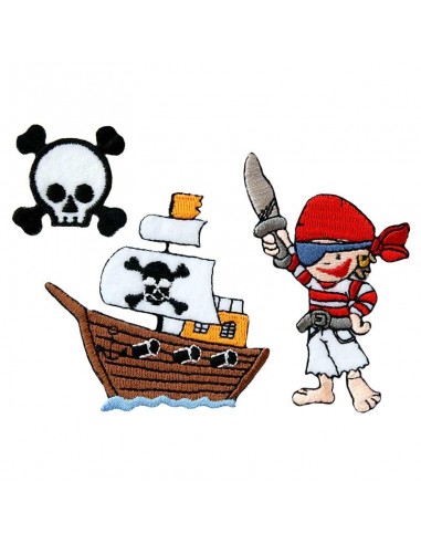 Appliques, Patch, Écusson thermocollant : Create Pirate