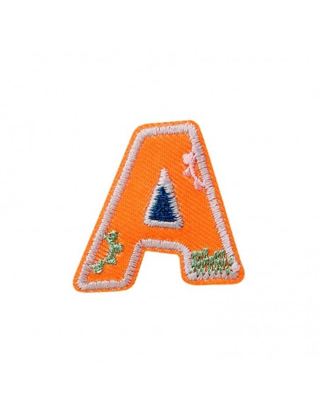 Applicatie, Patch, Strijkapplicatie: Enkele letter A kleurig