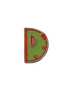 Applicatie, Patch, Strijkapplicatie: Enkele letter D kleurig