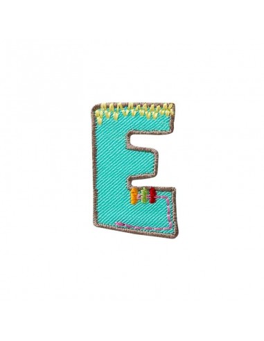 Appliques, Patch, Écusson thermocollant : Lettre unique E colorée