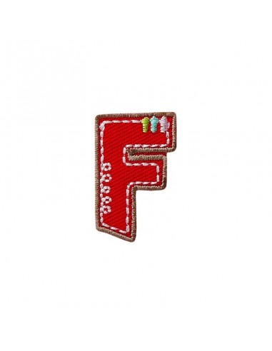 Appliques, Patch, Écusson thermocollant : Lettre unique F colorée