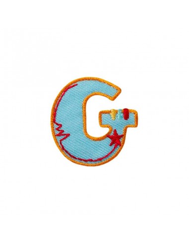 Appliques, Patch, Écusson thermocollant : Lettre unique G colorée